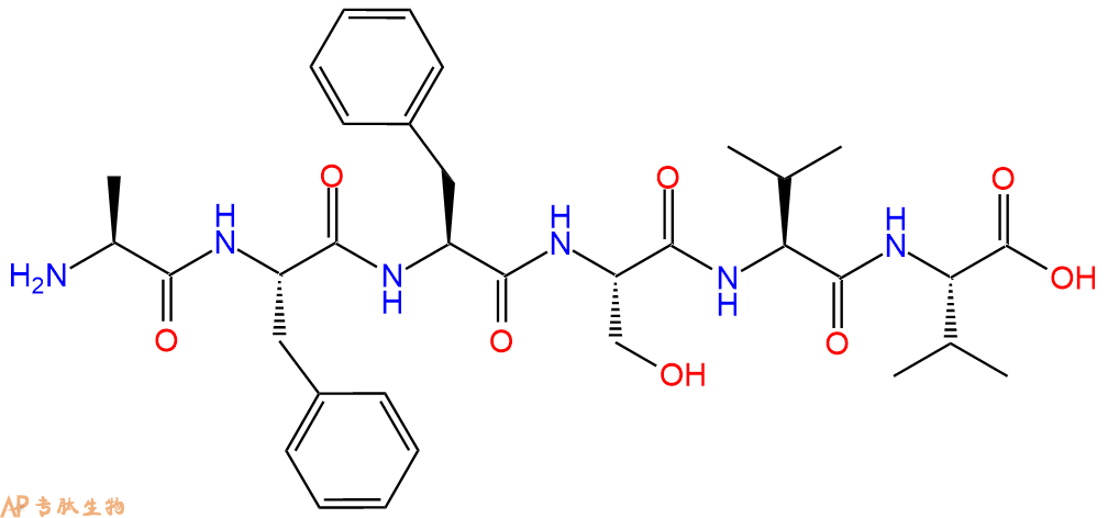 专肽生物产品H2N-Ala-Phe-Phe-Ser-Val-Val-OH