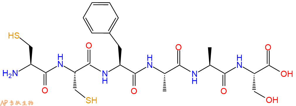 专肽生物产品H2N-Cys-Cys-Phe-Ala-Ala-Ser-OH