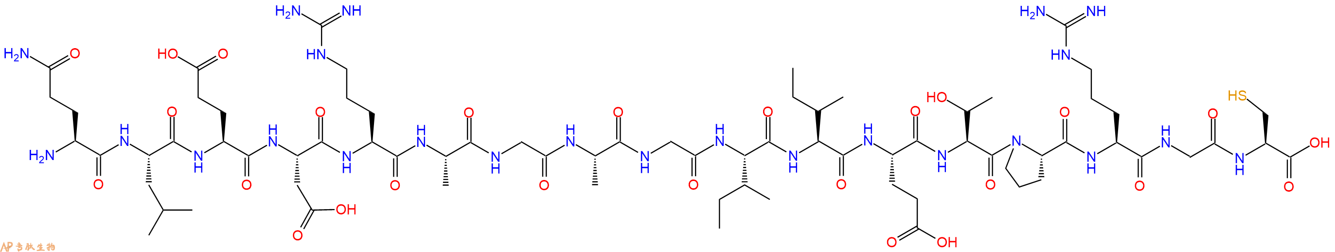 专肽生物产品H2N-Gln-Leu-Glu-Asp-Arg-Ala-Gly-Ala-Gly-Ile-Ile-Glu-Thr-Pro-Arg-Gly-Cys-OH