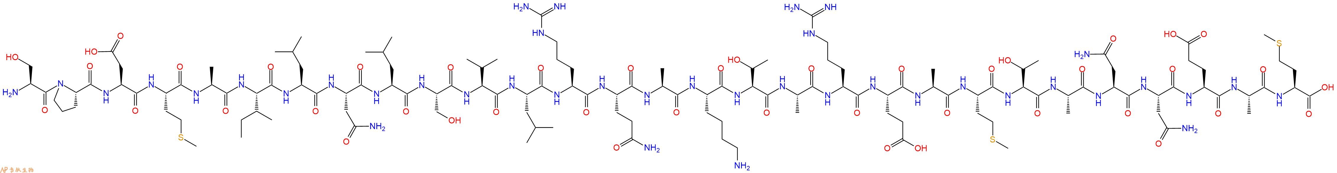 专肽生物产品H2N-Ser-Pro-Asp-Met-Ala-Ile-Leu-Asn-Leu-Ser-Val-Leu-Arg-Gln-Ala-Lys-Thr-Ala-Arg-Glu-Ala-Met-Thr-Ala-Asn-Asn-Glu-Ala-Met-OH