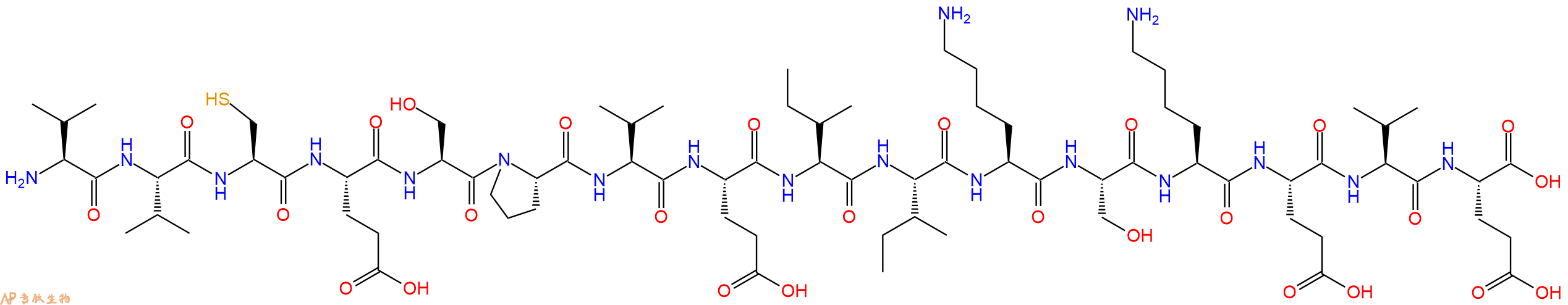 专肽生物产品H2N-Val-Val-Cys-Glu-Ser-Pro-Val-Glu-Ile-Ile-Lys-Ser-Lys-Glu-Val-Glu-OH