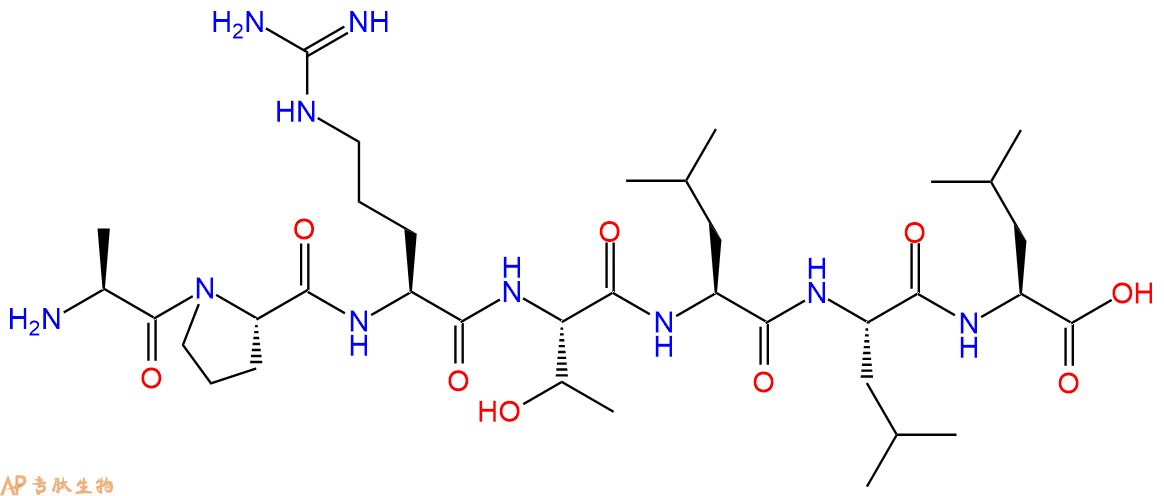 专肽生物产品H2N-Ala-Pro-Arg-Thr-Leu-Leu-Leu-OH