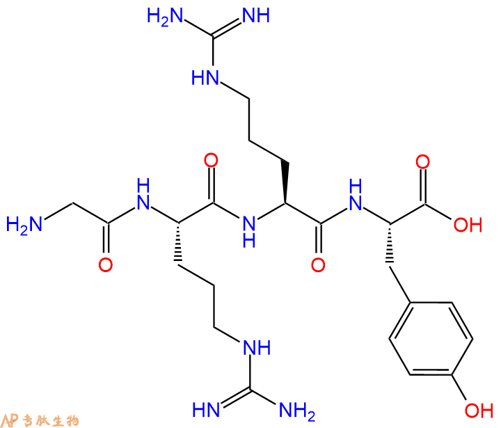 专肽生物产品H2N-Gly-Arg-Arg-Tyr-OH