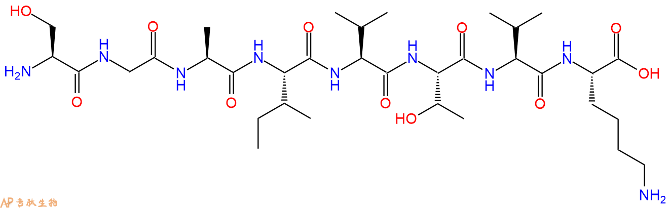 专肽生物产品H2N-Ser-Gly-Ala-Ile-Val-Thr-Val-Lys-OH