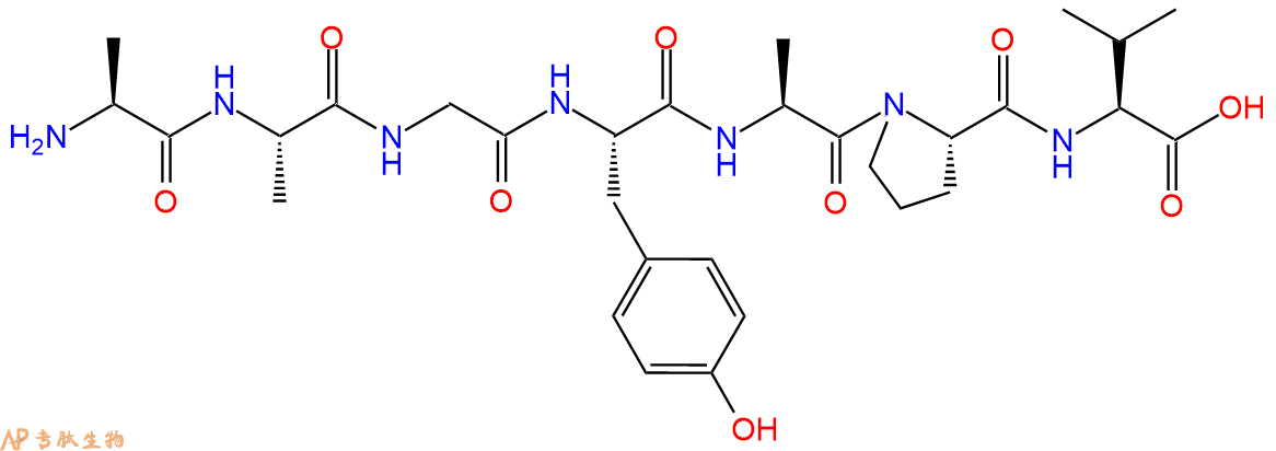 专肽生物产品H2N-Ala-Ala-Gly-Tyr-Ala-Pro-Val-OH