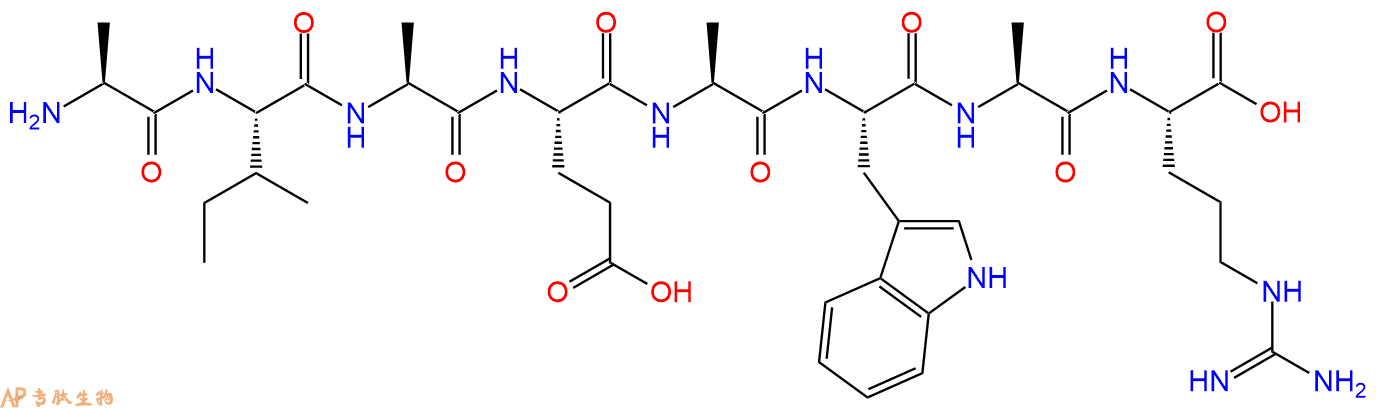 专肽生物产品H2N-Ala-Ile-Ala-Glu-Ala-Trp-Ala-Arg-OH
