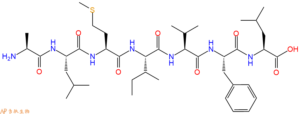 专肽生物产品H2N-Ala-Leu-Met-Ile-Val-Phe-Leu-OH
