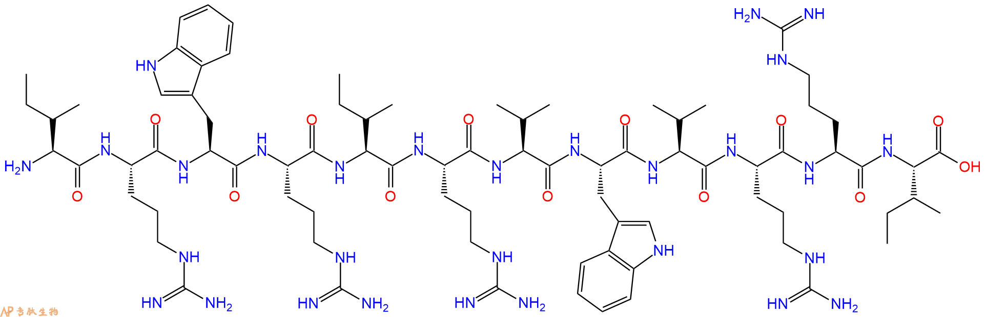 专肽生物产品H2N-Ile-Arg-Trp-Arg-Ile-Arg-Val-Trp-Val-Arg-Arg-Ile-OH