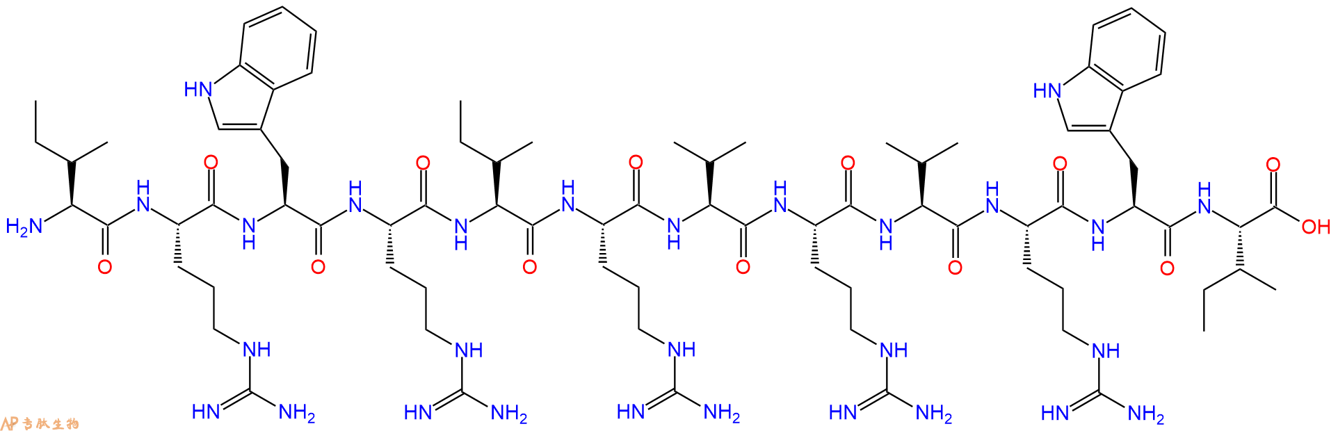 专肽生物产品H2N-Ile-Arg-Trp-Arg-Ile-Arg-Val-Arg-Val-Arg-Trp-Ile-OH