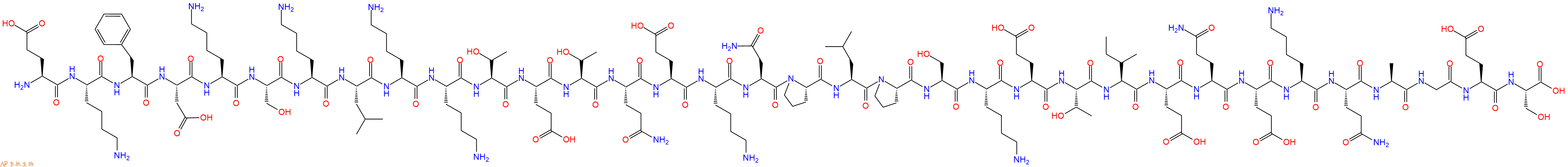 专肽生物产品H2N-Glu-Lys-Phe-Asp-Lys-Ser-Lys-Leu-Lys-Lys-Thr-Glu-Thr-Gln-Glu-Lys-Asn-Pro-Leu-Pro-Ser-Lys-Glu-Thr-Ile-Glu-Gln-Glu-Lys-Gln-Ala-Gly-Glu-Ser-OH