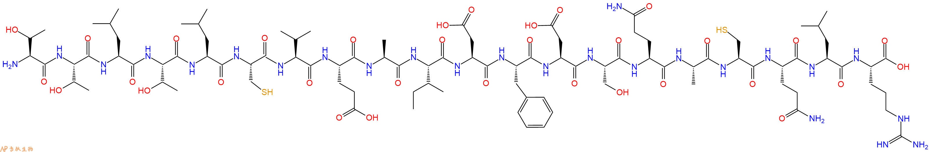 专肽生物产品H2N-Thr-Thr-Leu-Thr-Leu-Cys-Val-Glu-Ala-Ile-Asp-Phe-Asp-Ser-Gln-Ala-Cys-Gln-Leu-Arg-OH