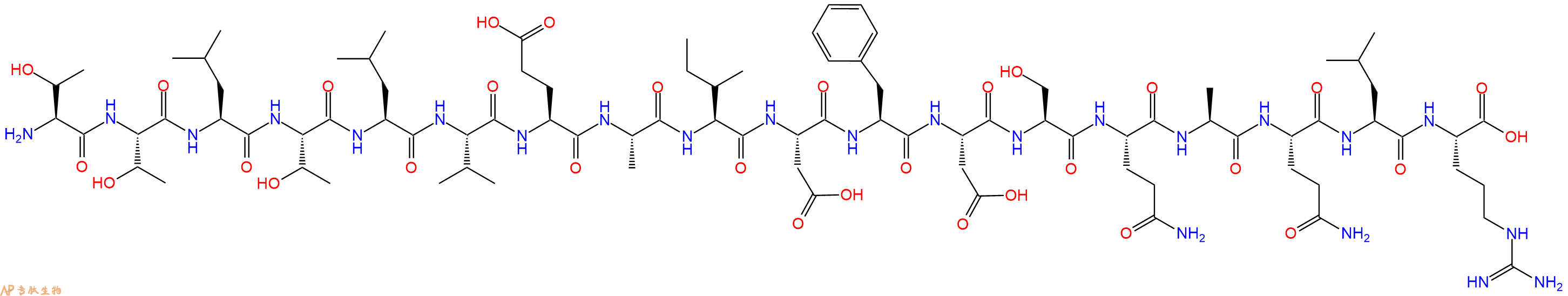 专肽生物产品H2N-Thr-Thr-Leu-Thr-Leu-Val-Glu-Ala-Ile-Asp-Phe-Asp-Ser-Gln-Ala-Gln-Leu-Arg-OH