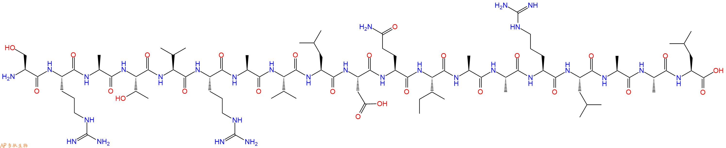 专肽生物产品H2N-Ser-Arg-Ala-Thr-Val-Arg-Ala-Val-Leu-Asp-Gln-Ile-Ala-Ala-Arg-Leu-Ala-Ala-Leu-OH