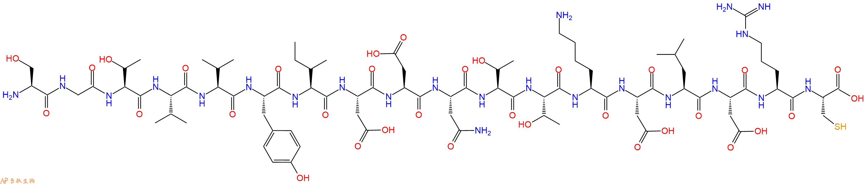 专肽生物产品H2N-Ser-Gly-Thr-Val-Val-Tyr-Ile-Asp-Asp-Asn-Thr-Thr-Lys-Asp-Leu-Asp-Arg-Cys-OH