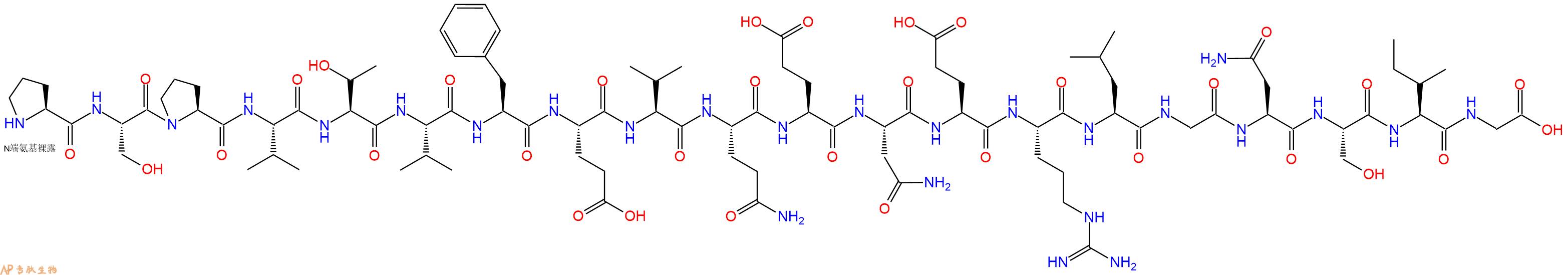 专肽生物产品H2N-Pro-Ser-Pro-Val-Thr-Val-Phe-Glu-Val-Gln-Glu-Asn-Glu-Arg-Leu-Gly-Asn-Ser-Ile-Gly-OH