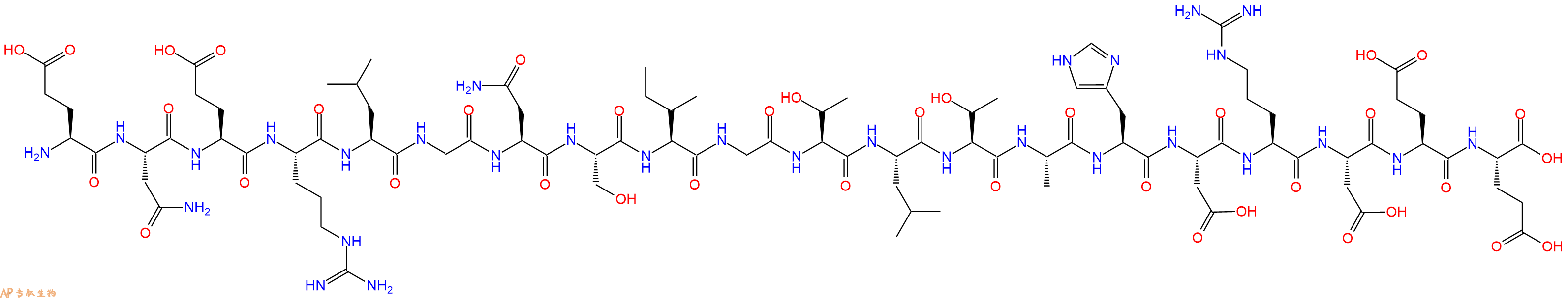 专肽生物产品H2N-Glu-Asn-Glu-Arg-Leu-Gly-Asn-Ser-Ile-Gly-Thr-Leu-Thr-Ala-His-Asp-Arg-Asp-Glu-Glu-OH