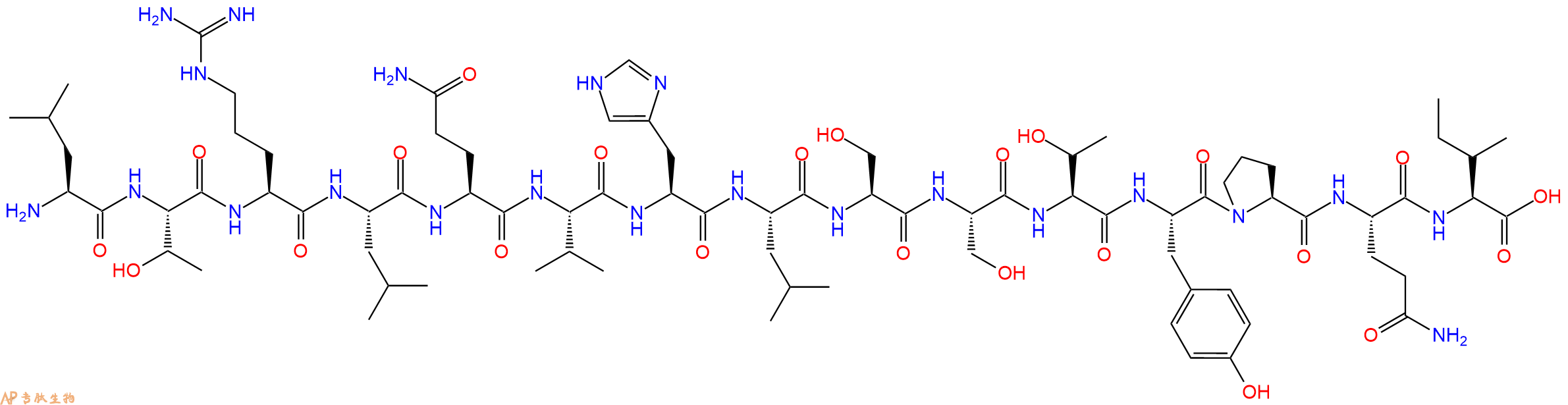 专肽生物产品H2N-Leu-Thr-Arg-Leu-Gln-Val-His-Leu-Ser-Ser-Thr-Tyr-Pro-Gln-Ile-OH