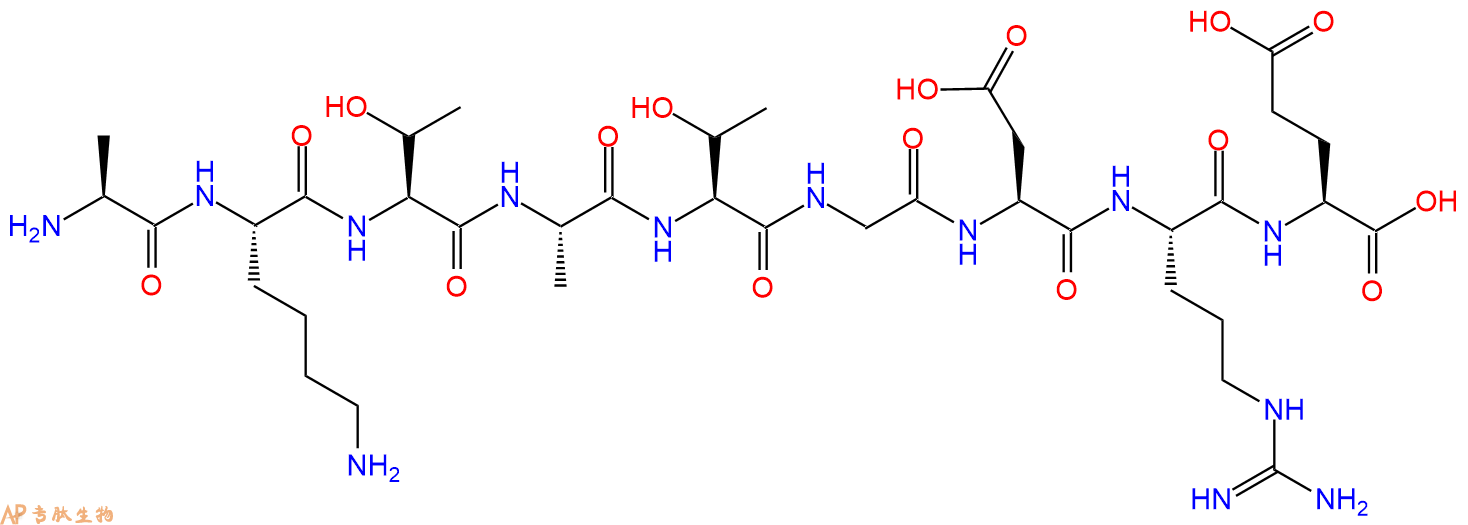 专肽生物产品H2N-Ala-Lys-Thr-Ala-Thr-Gly-Asp-Arg-Glu-OH