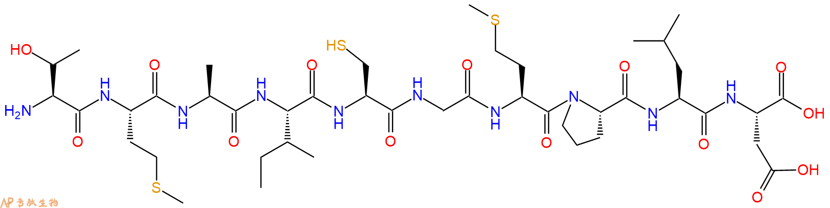 专肽生物产品H2N-Thr-Met-Ala-Ile-Cys-Gly-Met-Pro-Leu-Asp-OH
