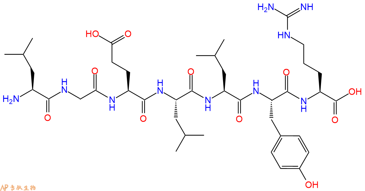 专肽生物产品H2N-Leu-Gly-Glu-Leu-Leu-Tyr-Arg-OH