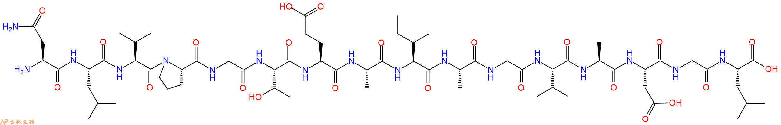 专肽生物产品H2N-Asn-Leu-Val-Pro-Gly-Thr-Glu-Ala-Ile-Ala-Gly-Val-Ala-Asp-Gly-Leu-OH