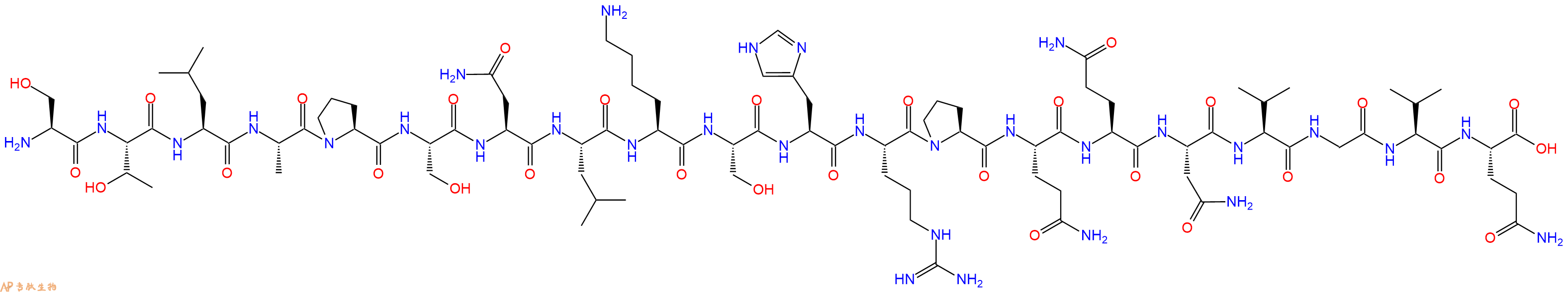 专肽生物产品H2N-Ser-Thr-Leu-Ala-Pro-Ser-Asn-Leu-Lys-Ser-His-Arg-Pro-Gln-Gln-Asn-Val-Gly-Val-Gln-OH