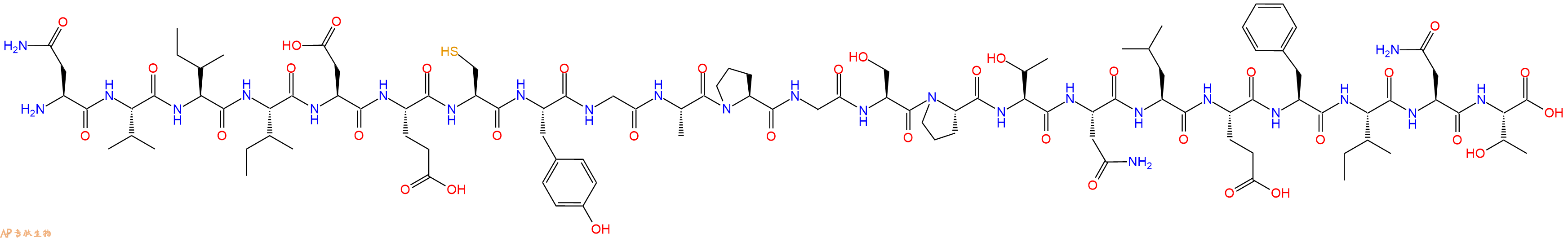 专肽生物产品H2N-Asn-Val-Ile-Ile-Asp-Glu-Cys-Tyr-Gly-Ala-Pro-Gly-Ser-Pro-Thr-Asn-Leu-Glu-Phe-Ile-Asn-Thr-OH