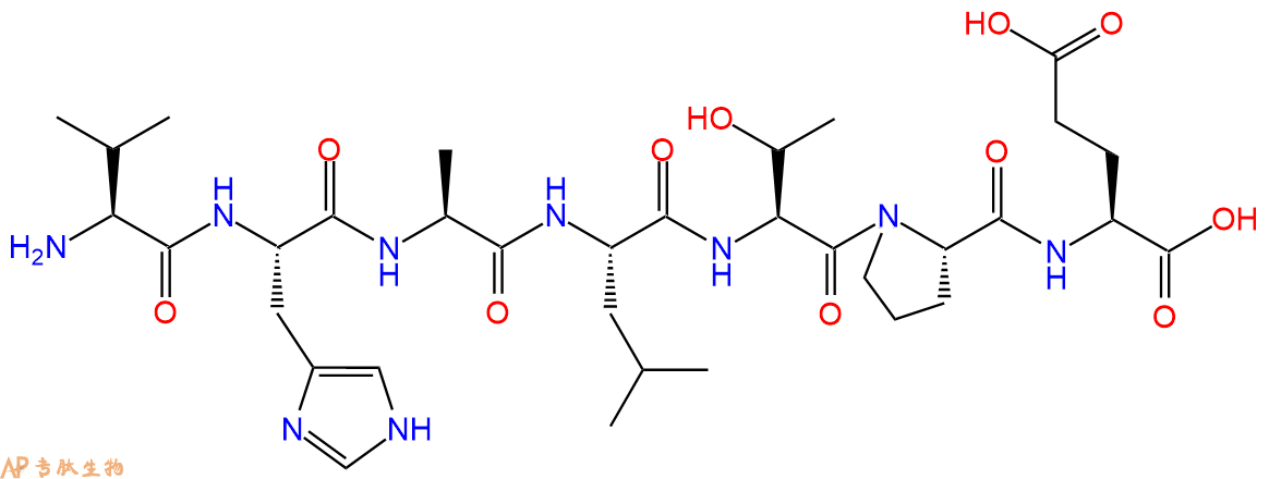 专肽生物产品H2N-Val-His-Ala-Leu-Thr-Pro-Glu-OH