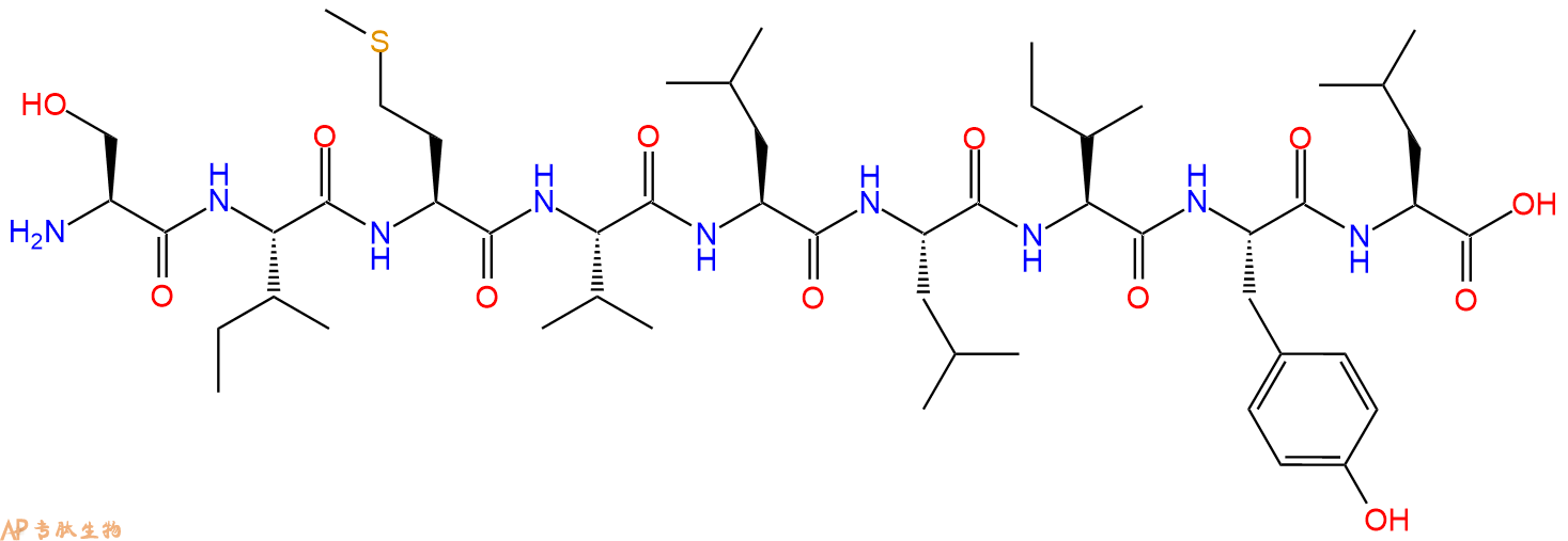 专肽生物产品H2N-Ser-Ile-Met-Val-Leu-Leu-Ile-Tyr-Leu-OH