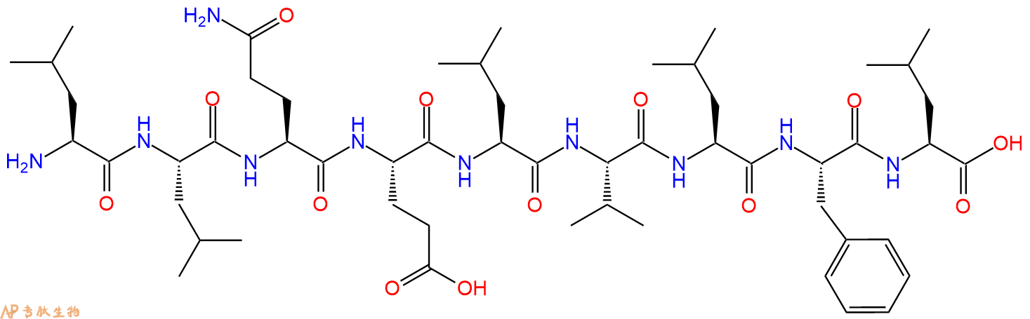 专肽生物产品H2N-Leu-Leu-Gln-Glu-Leu-Val-Leu-Phe-Leu-OH
