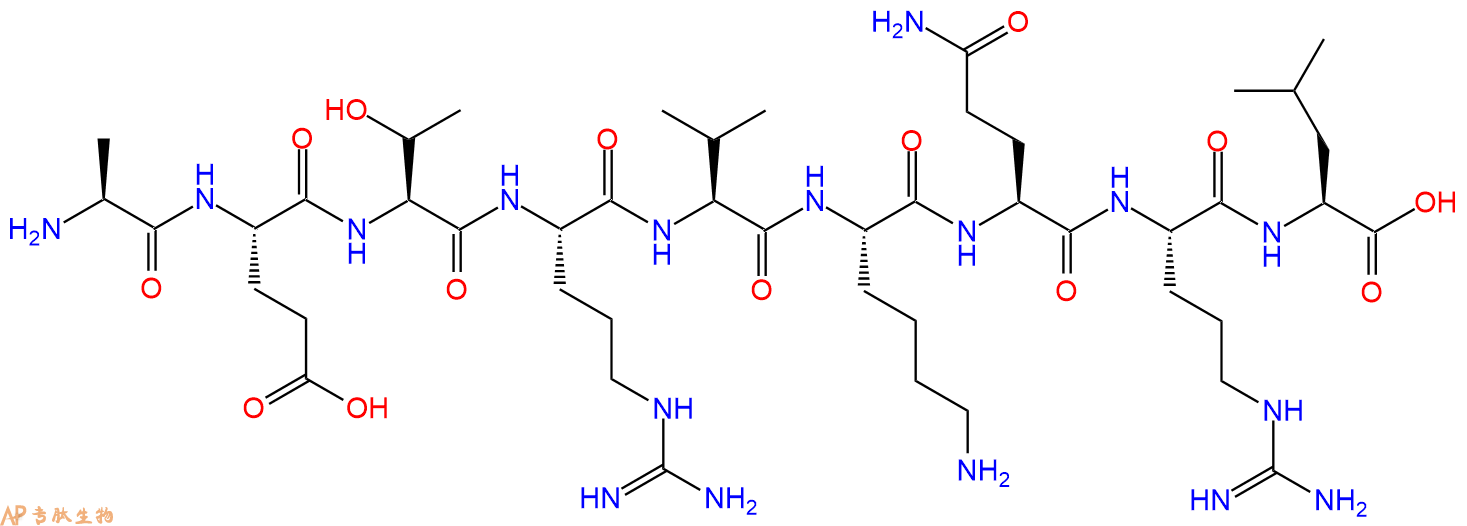 专肽生物产品H2N-Ala-Glu-Thr-Arg-Val-Lys-Gln-Arg-Leu-OH