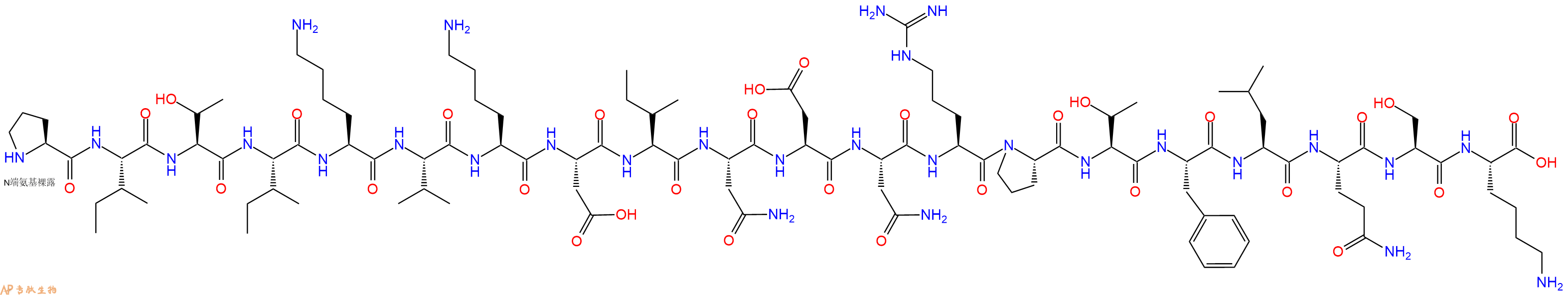 专肽生物产品H2N-Pro-Ile-Thr-Ile-Lys-Val-Lys-Asp-Ile-Asn-Asp-Asn-Arg-Pro-Thr-Phe-Leu-Gln-Ser-Lys-OH