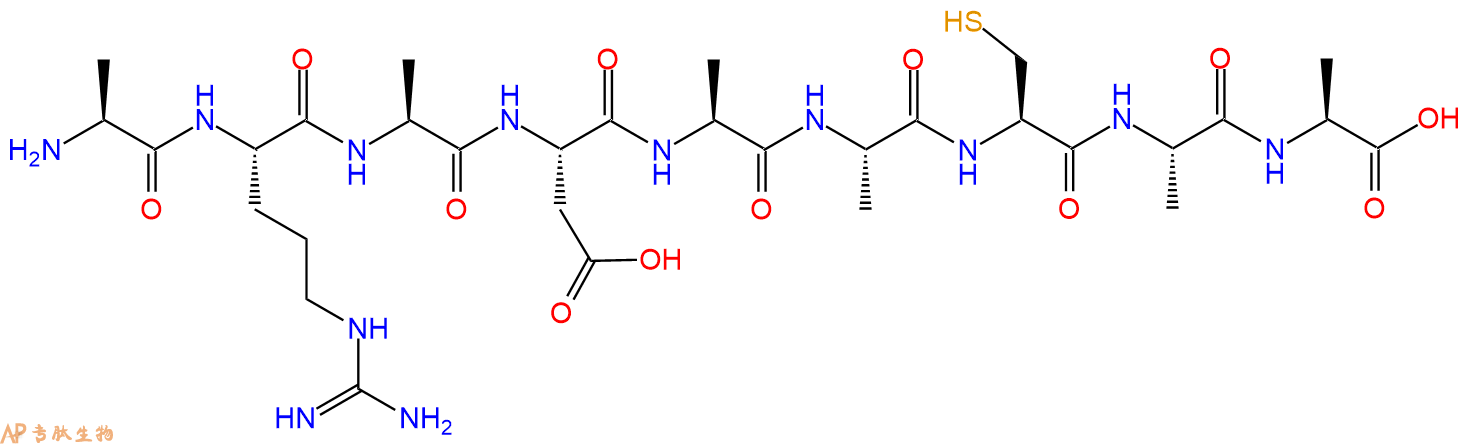 专肽生物产品H2N-Ala-Arg-Ala-Asp-Ala-Ala-Cys-Ala-Ala-OH