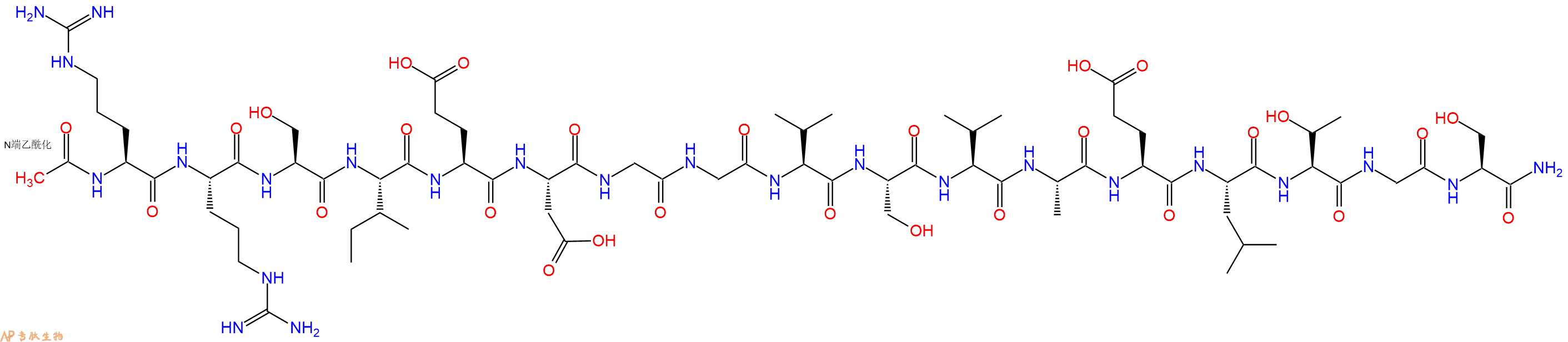 专肽生物产品Ac-Arg-Arg-Ser-Ile-Glu-Asp-Gly-Gly-Val-Ser-Val-Ala-Glu-Leu-Thr-Gly-Ser-CONH2