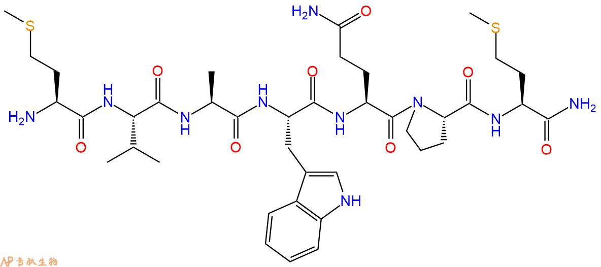 专肽生物产品H2N-Met-Val-Ala-Trp-Gln-Pro-Met-CONH2
