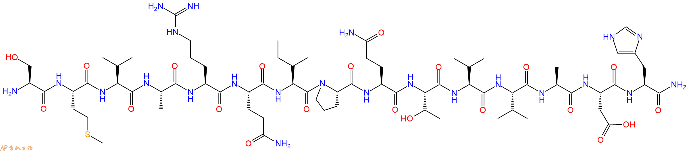 专肽生物产品H2N-Ser-Met-Val-Ala-Arg-Gln-Ile-Pro-Gln-Thr-Val-Val-Ala-Asp-His-CONH2
