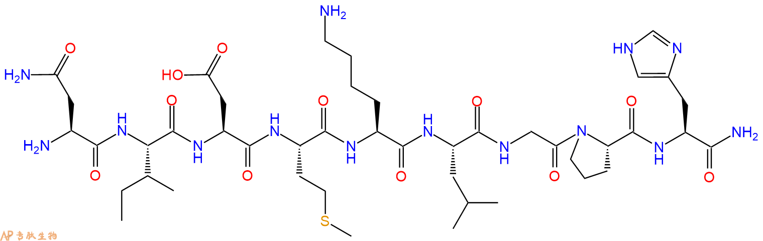 专肽生物产品H2N-Asn-Ile-Asp-Met-Lys-Leu-Gly-Pro-His-CONH2