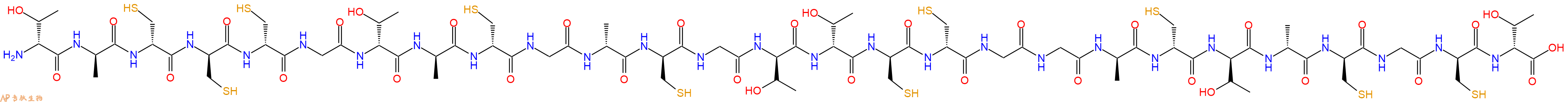 专肽生物产品H2N-DThr-DAla-DCys-DCys-DCys-Gly-DThr-DAla-DCys-Gly-DAla-DCys-Gly-DThr-DThr-DCys-DCys-Gly-Gly-DAla-DCys-DThr-DAla-DCys-Gly-DCys-DThr-OH