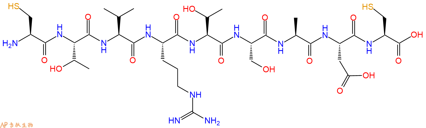 专肽生物产品H2N-Cys-Thr-Val-Arg-Thr-Ser-Ala-Asp-Cys-OH