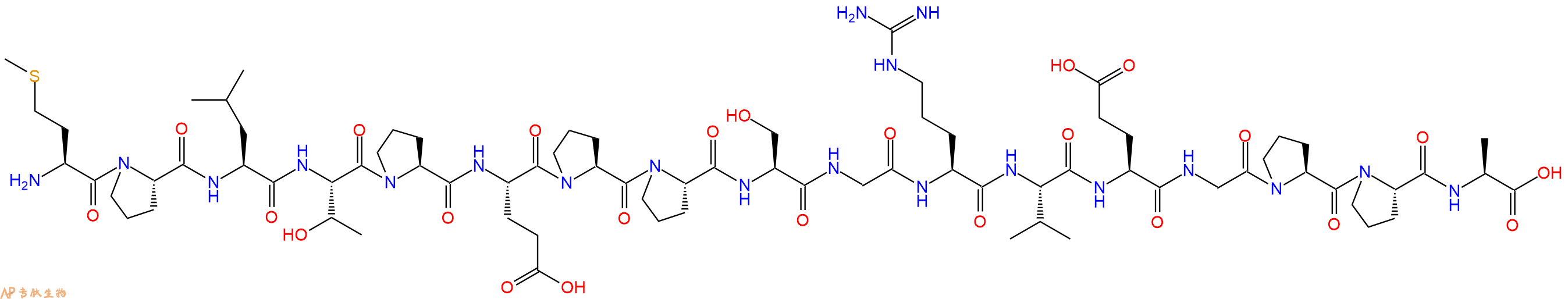 专肽生物产品H2N-Met-Pro-Leu-Thr-Pro-Glu-Pro-Pro-Ser-Gly-Arg-Val-Glu-Gly-Pro-Pro-Ala-OH