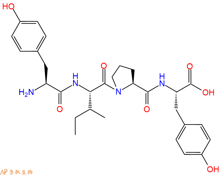 专肽生物产品H2N-Tyr-Ile-Pro-Tyr-OH