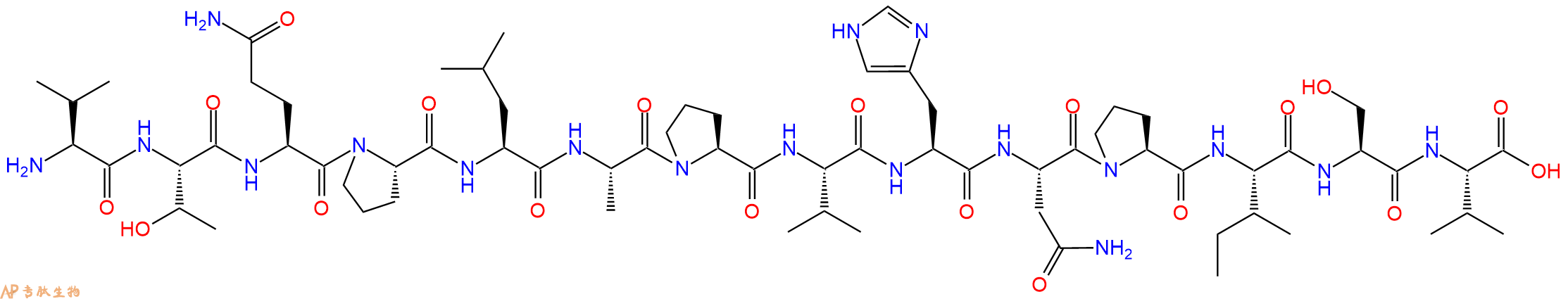 专肽生物产品H2N-Val-Thr-Gln-Pro-Leu-Ala-Pro-Val-His-Asn-Pro-Ile-Ser-Val-OH