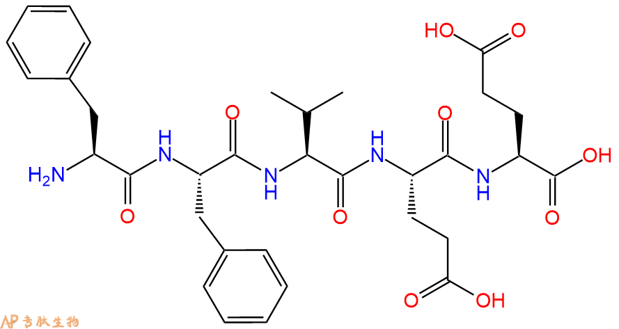 专肽生物产品H2N-Phe-Phe-Val-Glu-Glu-OH