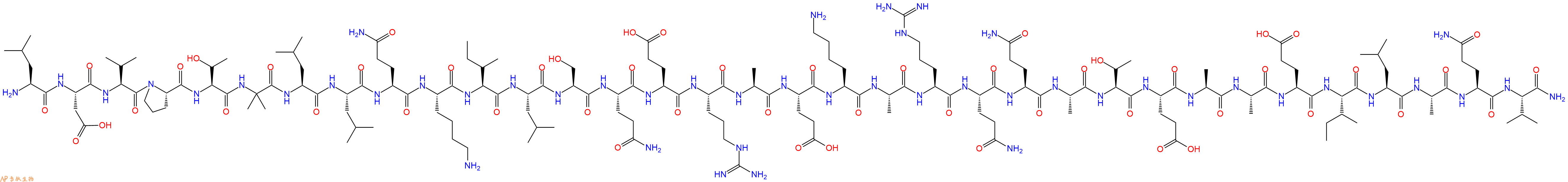 专肽生物产品H2N-Leu-Asp-Val-Pro-Thr-Aib-Leu-Leu-Gln-Lys-Ile-Leu-Ser-Gln-Glu-Arg-Ala-Glu-Lys-Ala-Arg-Gln-Gln-Ala-Thr-Glu-Ala-Ala-Glu-Ile-Leu-Ala-Gln-Val-CONH2