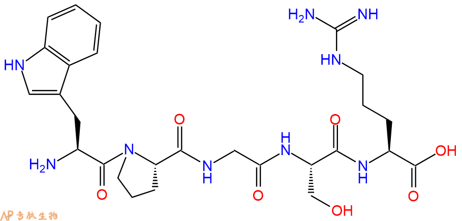 专肽生物产品H2N-Trp-Pro-Gly-Ser-Arg-OH
