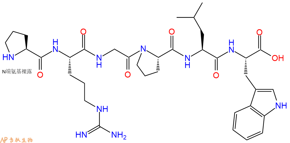 专肽生物产品H2N-Pro-Arg-Gly-Pro-Leu-Trp-OH