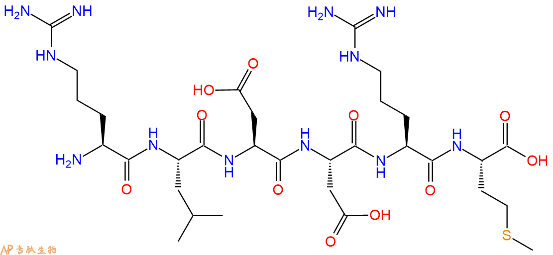 专肽生物产品H2N-Arg-Leu-Asp-Asp-Arg-Met-OH