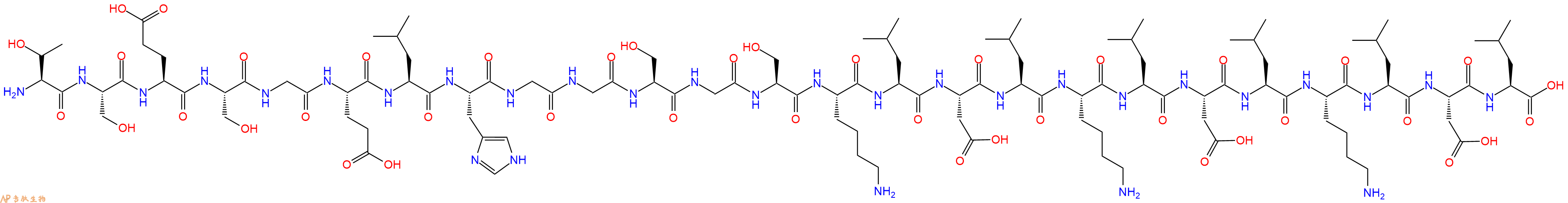 专肽生物产品H2N-Thr-Ser-Glu-Ser-Gly-Glu-Leu-His-Gly-Gly-Ser-Gly-Ser-Lys-Leu-Asp-Leu-Lys-Leu-Asp-Leu-Lys-Leu-Asp-Leu-OH