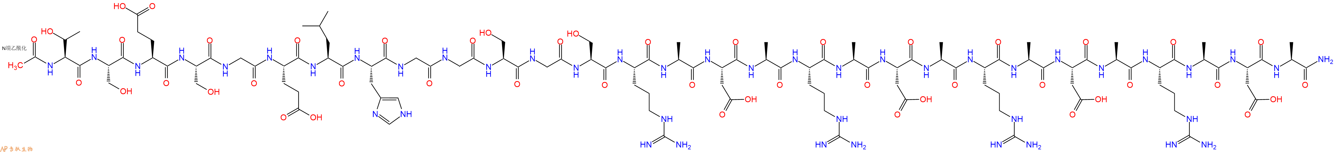 专肽生物产品Ac-Thr-Ser-Glu-Ser-Gly-Glu-Leu-His-Gly-Gly-Ser-Gly-Ser-Arg-Ala-Asp-Ala-Arg-Ala-Asp-Ala-Arg-Ala-Asp-Ala-Arg-Ala-Asp-Ala-CONH2
