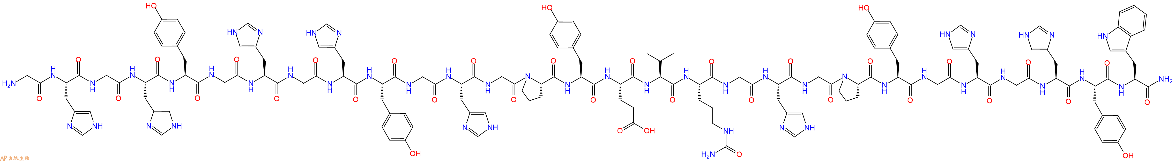 专肽生物产品H2N-Gly-His-Gly-His-Tyr-Gly-His-Gly-His-Tyr-Gly-His-Gly-Pro-Tyr-Glu-Val-Cit-Gly-His-Gly-Pro-Tyr-Gly-His-Gly-His-Tyr-Trp-CONH2